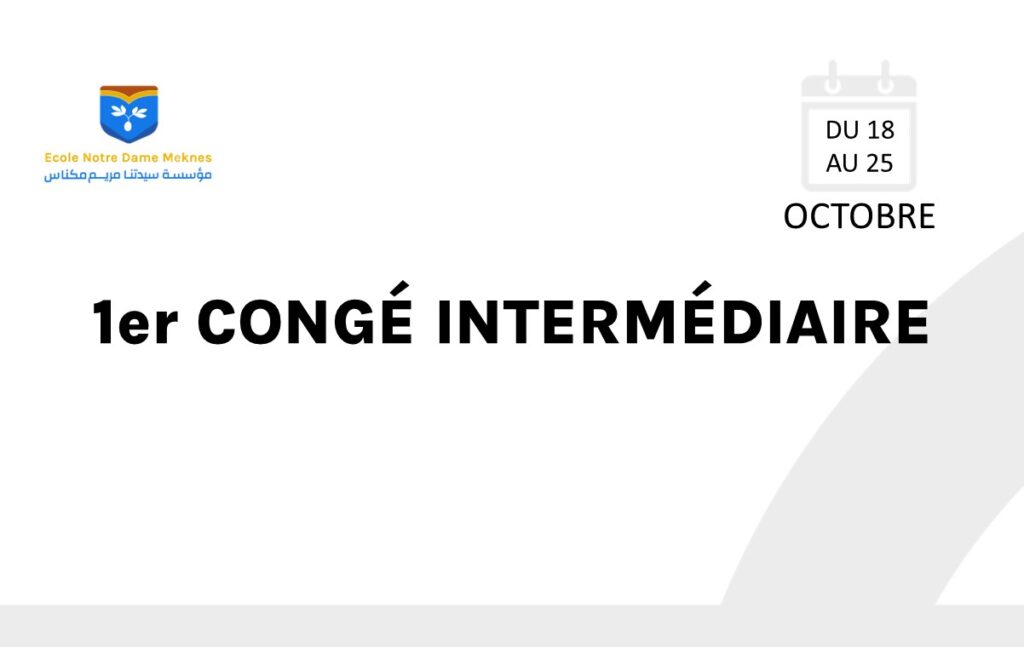 1er congé scolaire